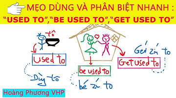 MẸO DÙNG VÀ PHÂN BIỆT USED TO - BE USED TO - GET USED TO