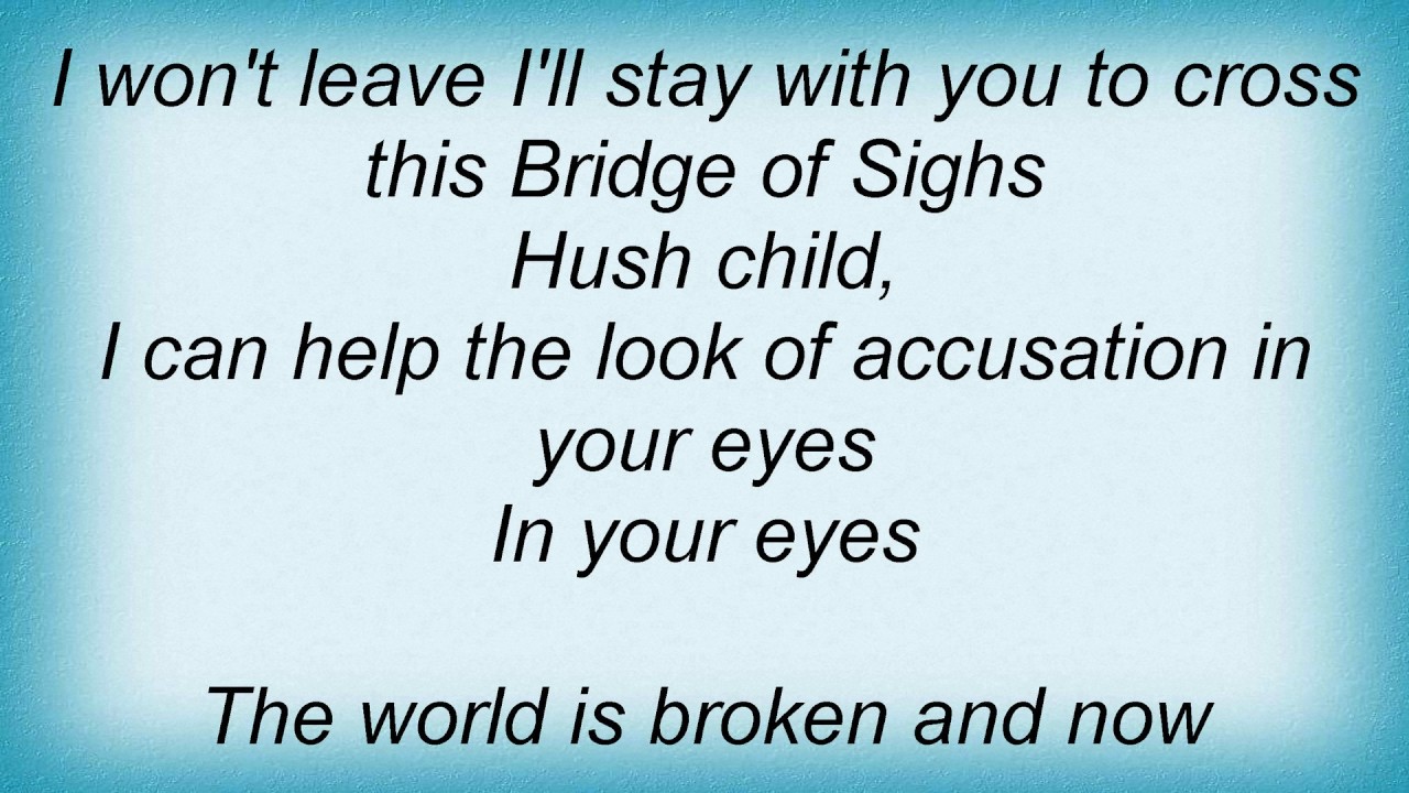 Sting - Lullaby To An Anxious Child Lyrics - YouTube