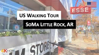 Little Rock AR Cozy SoMa District Autumn Night Walking Tour