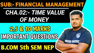 2,5 & 10 Marks Important Questions | Time Value of Money | B.Com 5th Sem NEP | Financial Management