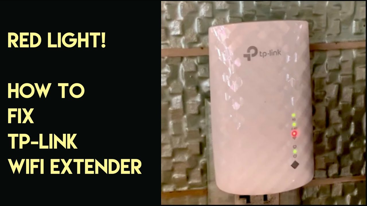 How to fix red light TP Link wifi extender - YouTube