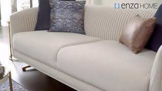 Vienna 3 Seater Sofa Powder 𝐕𝐈𝐄𝐍𝐍𝐀 𝐒𝐎𝐅𝐀 𝐒𝐄𝐓 Enza Home