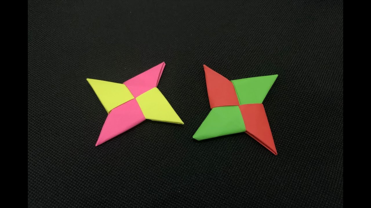 Cara membuat origami Shuriken | How to make Shuriken origami - YouTube
