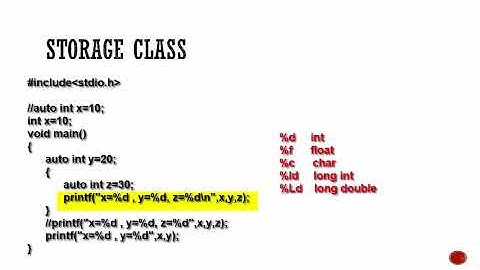 #2 Variables in C Program  # Storage Classes