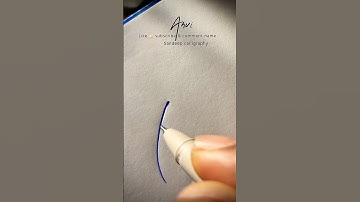 Anvi name signature style / Anvi signature / calligraphy #signature #anvi #name #namesignature