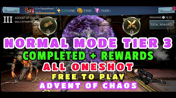 Injustice 2 Mobile - ADVENT OF CHAOS - NORMAL MODE TIER 3 - COMPLETED + REWARDS