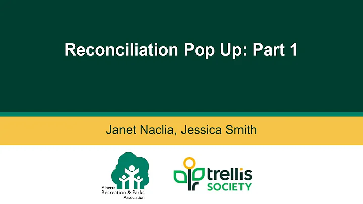 Reconciliation Pop Up: Part 1
