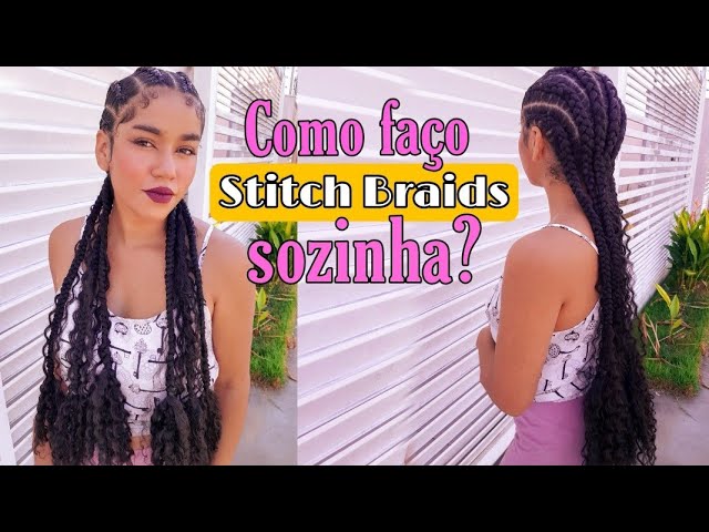 😯TRANÇA RAIZ ALIMENTADO E CACHOS NAS PONTAS| STITCH BRAIDS - thptnganamst.edu.vn