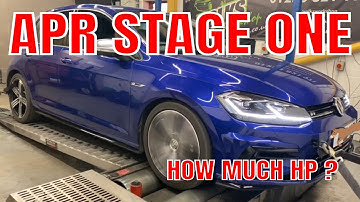 **SOFTWARE NO BOLT ONS**  APR STAGE ONE VW MK7.5 GOLF R DYNO RUN AND RESULT.