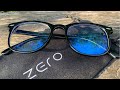 Zero Eyewear Premium Blue Light Blocking Glasses | Shadow Black | First Impressions | Eye Protection