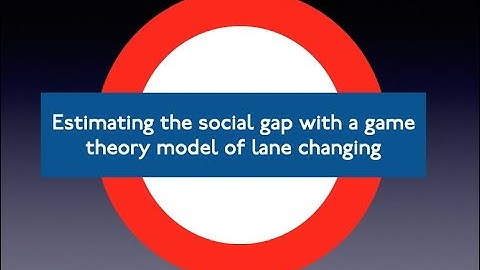 Estimating the Social Gap with a Game Theory Model of Lane Changing