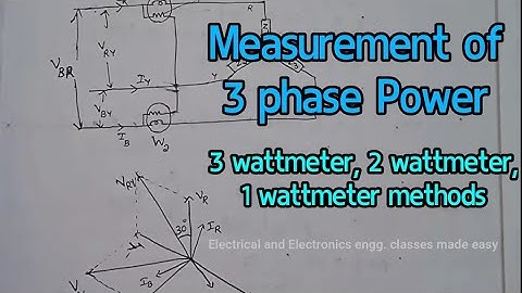 measurement of three phase power-three wattmeter, two wattmeter and one wattmeter method