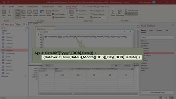 How to Calculate Age in years in MS Access - Office 365