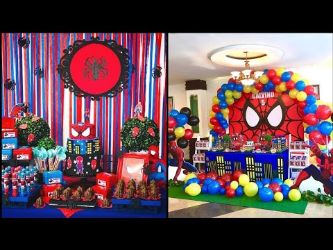 diy spiderman birthday theme decorations | birthday theme decoration ideas| spiderman birthday party