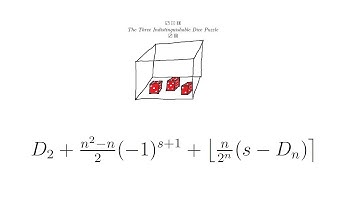 The Three Indistinguishable Dice Puzzle - Short formula with proof