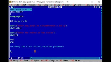 BRESENHAMS CIRCLE DRAWING ALGORITHM IMPLEMENTATION IN C++ CGMM CSE IV SEM