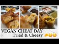 VEGAN FRIED (and baked:) MAC n CHEESE Rolls &amp; SANTE FE Rolls || VEGAN CHEAT DAY