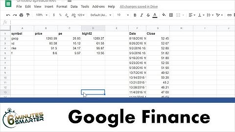 Use the Google Finance Function in Google Sheets