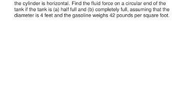Fluid Pressure and Force