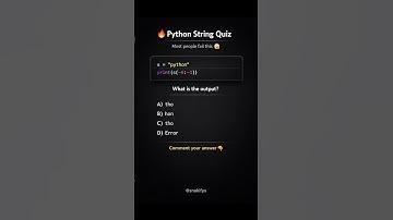 Can you crack this Python string slicing quiz #pythonquiz #codingquiz  #programming #snakifyx #reels