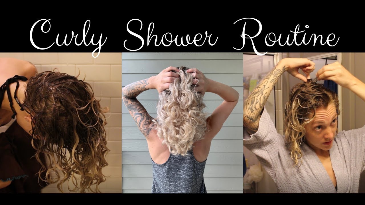 Easy Shower Hair Routine | Low Porosity Wavy/Curly Hair - YouTube