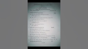 B.A 1st semester/ Education major/ question paper/honours question paper/ #ahsec