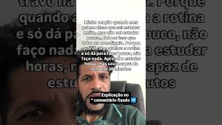 Você precisa aprender estudar pouco #estudos #procrastinacao #habitos #concursopublico