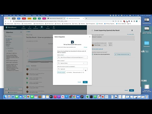 Smartsheet + WorkBoard Integration Demo