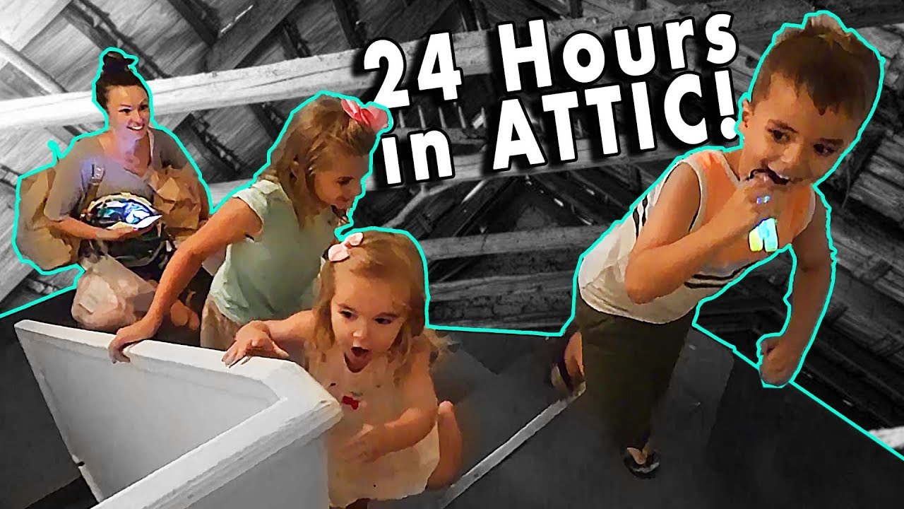 vloggers background 24 HOURS IN THE ATTIC!!