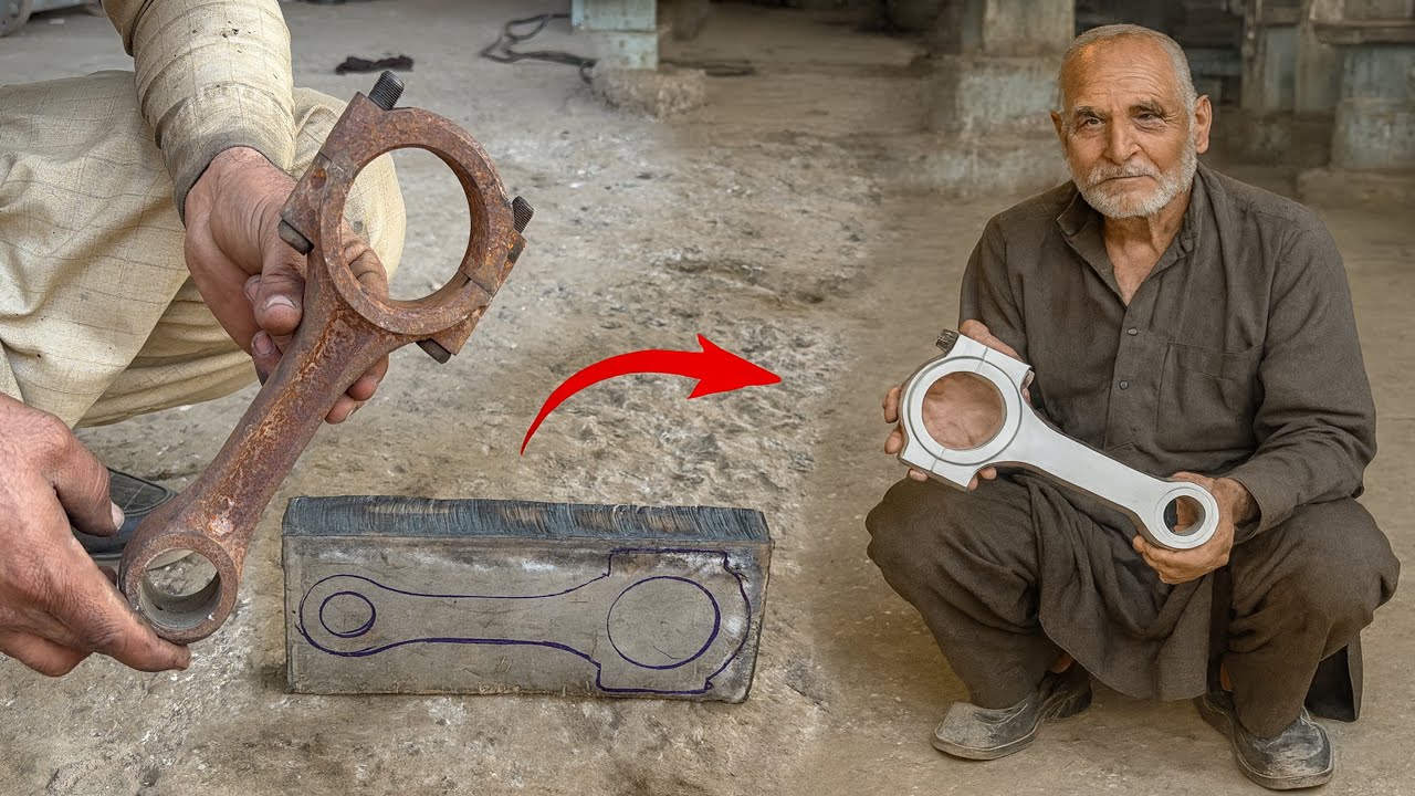 Totally Damaged Connecting Rod Rebuilt from Scratch — Unbelievable Factory Finish!”