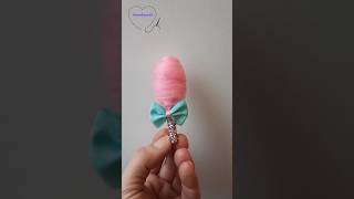 Cotton Candy Brooch 💞 Unique Handmade Jewelry #cottoncandy #candyfloss #fairyfloss #shorts