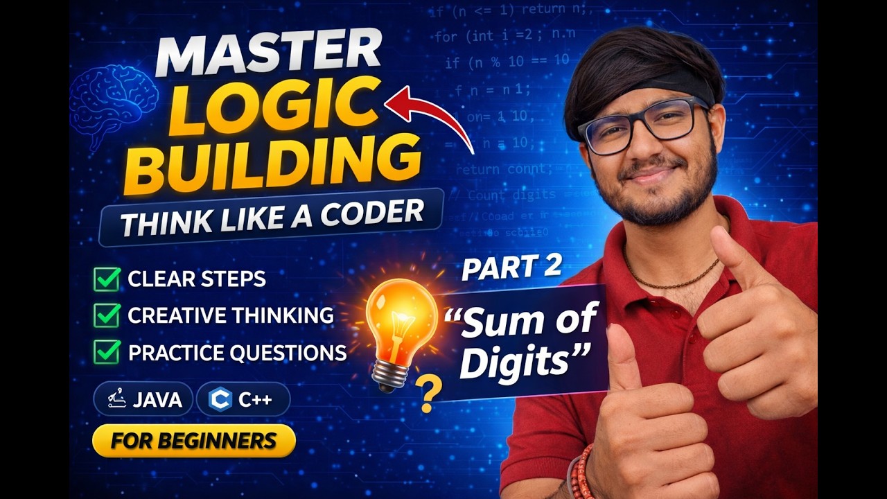 Sum of Digits Explained | Master Logic Building (Part 2) | Think Like a ...