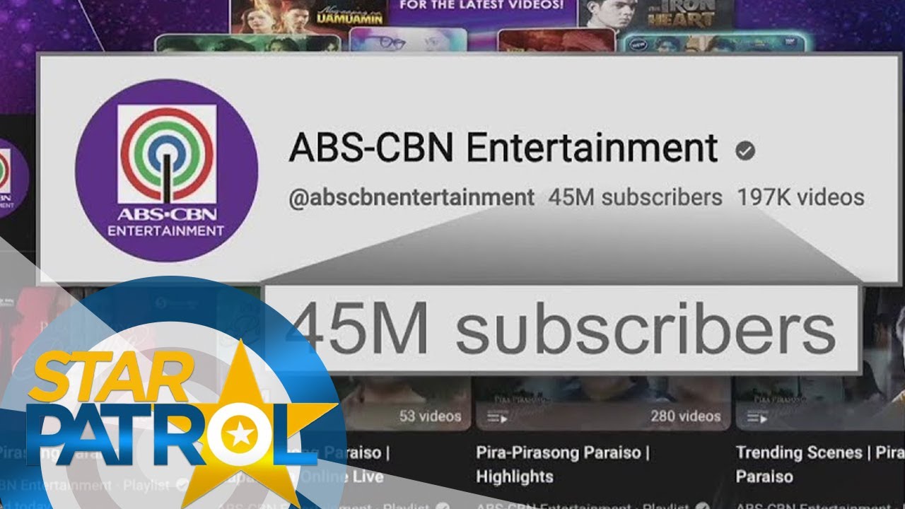 ABSCBN may 45M YouTube subscribers na at most subscribed sa Southeast