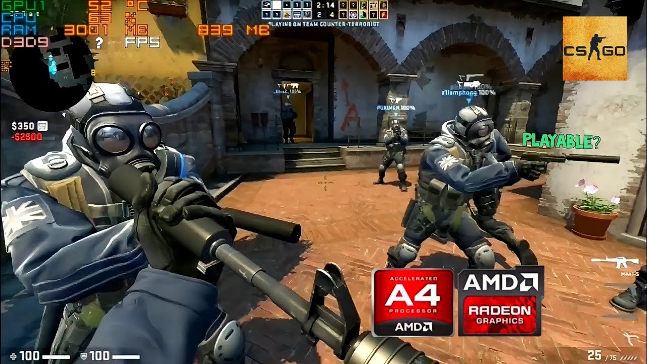 Counter-Strike: Global Offensive in AMD A4-9125, RADEON R3 Graphics ...