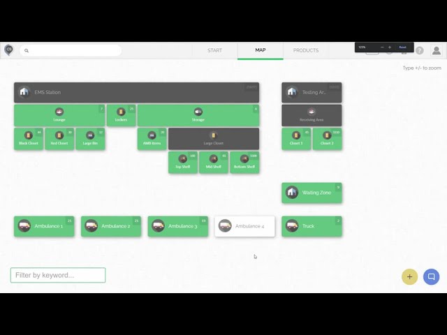 Emergency Medical Services Inventory Demo Map | CyberStockroom