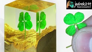 Four-leaf Clover in Epoxy Resin. DIY a Simple way / ART RESIN