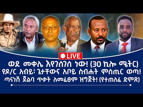 ወደ መቀሌ እየገሰገሰ ነው 30 ኪሎ ሜትር የዶ ር አብይ ጌታቸውና አቦይ ስብሐት ምስጢር ወጣ ት ጣናነሽ ጀልባ ጥቃት ለመፈፀም ዝግጅት የተጠለፈ ድምጽ