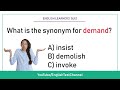 English Synonyms Quiz For Learners