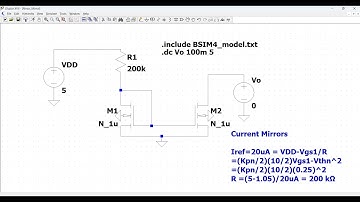 Basic Current Mirror circuit using LTspice tool #36