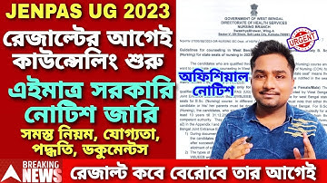 JENPAS UG 2023 Counselling process |JENPAS UG 2023 Cut off marks|JENPAUH 2023 Counselling process