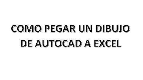 Como pegar un dibujo de Autocad a Excel