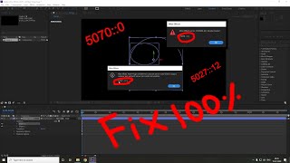 Adobe After effects 3D render failed(5070, 5027 and more) - Solved