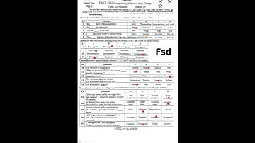 Faisalabad board English paper Matric 2024 || bise Fsd Morning english Objective paper 2024