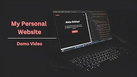 My Personal Website - Demo Video