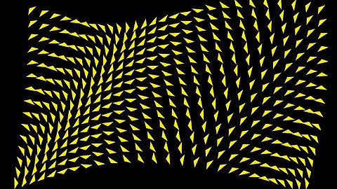 Animation Illusion of a living surface made of rotating triangles [Javascript, GSAP]