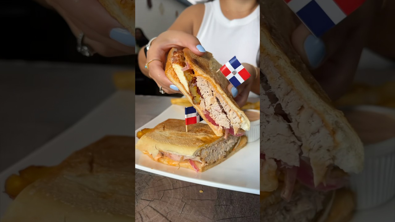 The DOMINICAN SANDWICH from El Castillo De Jagua NYC in the Lower East Side! 🇩🇴🥖🤤 #DEVOURPOWER