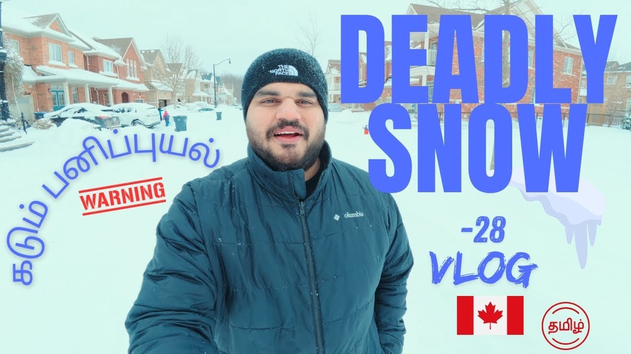 Canada பனிப்புயல் ❄️🌨️ | Snowstorm Day in Canada 🇨🇦 | Tamil Vlog