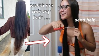 CUTTING OFF MY LONG SILKY HAIR FOR THE FIRST TIME EVER