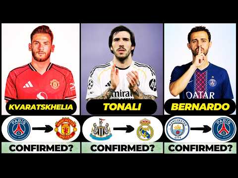 🚨 NEW CONFIRMED TRANSFERS & RUMOURS! 🚨🔥 ft. Tonali, Kvaratskhelia, Bernado... etc thumbnail
