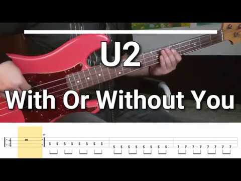 U2   With Or Without You TABS bass cover